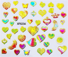 Load image into Gallery viewer, Purple Waterproof 3D nail Art Stickers Water Transfer DIY Irregular design Nail Tips Accessory Decoration Tool XF6254B