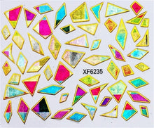 Load image into Gallery viewer, Purple Waterproof 3D nail Art Stickers Water Transfer DIY Irregular design Nail Tips Accessory Decoration Tool XF6254B