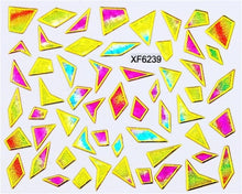 Load image into Gallery viewer, Purple Waterproof 3D nail Art Stickers Water Transfer DIY Irregular design Nail Tips Accessory Decoration Tool XF6254B