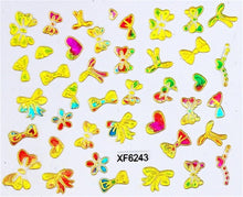 Load image into Gallery viewer, Purple Waterproof 3D nail Art Stickers Water Transfer DIY Irregular design Nail Tips Accessory Decoration Tool XF6254B