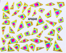 Load image into Gallery viewer, Purple Waterproof 3D nail Art Stickers Water Transfer DIY Irregular design Nail Tips Accessory Decoration Tool XF6254B