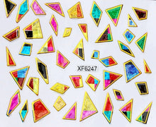 Load image into Gallery viewer, Purple Waterproof 3D nail Art Stickers Water Transfer DIY Irregular design Nail Tips Accessory Decoration Tool XF6254B