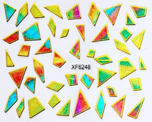 Load image into Gallery viewer, Purple Waterproof 3D nail Art Stickers Water Transfer DIY Irregular design Nail Tips Accessory Decoration Tool XF6254B