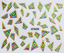 Load image into Gallery viewer, Purple Waterproof 3D nail Art Stickers Water Transfer DIY Irregular design Nail Tips Accessory Decoration Tool XF6254B