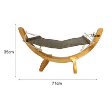 Load image into Gallery viewer, Fashion Wooden Cat Hammock Soft Cosy Rabbit Hamster Bed Cushion Small Dog Cat Hanging Bed