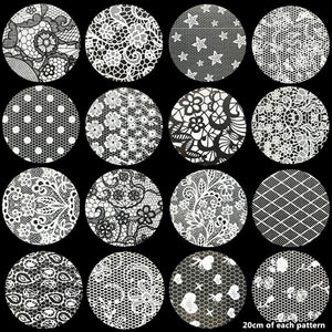 16 rolls Nails Foil Stickers Black White Lace Flowers Design Manicure Starry Sky Nail Art Transfer Paper Nails Art Decals