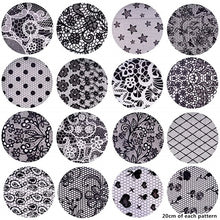 Load image into Gallery viewer, 16 rolls Nails Foil Stickers Black White Lace Flowers Design Manicure Starry Sky Nail Art Transfer Paper Nails Art Decals