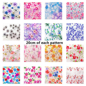 16 rolls Nails Foil Stickers Black White Lace Flowers Design Manicure Starry Sky Nail Art Transfer Paper Nails Art Decals