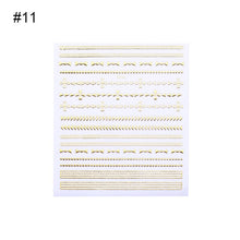 Load image into Gallery viewer, 3D Nail Sticker Gem Rhinestone Self Adhesive Transfer Decals Nail Art Decoration DIY Manicure Design