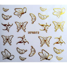 Load image into Gallery viewer, white 3D snowflake design Water Transfer Nails Art Sticker decals lady women manicure tools Nail Wraps Decals