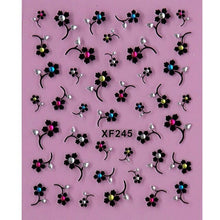 Load image into Gallery viewer, white 3D snowflake design Water Transfer Nails Art Sticker decals lady women manicure tools Nail Wraps Decals