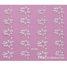 Load image into Gallery viewer, white 3D snowflake design Water Transfer Nails Art Sticker decals lady women manicure tools Nail Wraps Decals