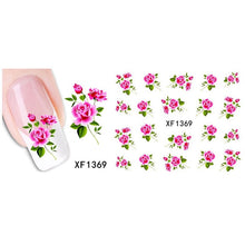 Load image into Gallery viewer, white 3D snowflake design Water Transfer Nails Art Sticker decals lady women manicure tools Nail Wraps Decals