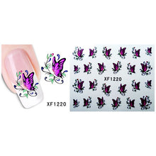 Load image into Gallery viewer, white 3D snowflake design Water Transfer Nails Art Sticker decals lady women manicure tools Nail Wraps Decals