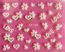 Load image into Gallery viewer, Lovely 3D flower design Water Transfer Nails Art Sticker decals girl women manicure tools Nail Wraps Decals