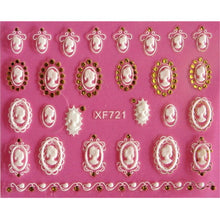 Load image into Gallery viewer, Lovely 3D flower design Water Transfer Nails Art Sticker decals girl women manicure tools Nail Wraps Decals