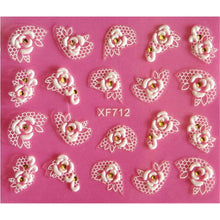 Load image into Gallery viewer, Lovely 3D flower design Water Transfer Nails Art Sticker decals girl women manicure tools Nail Wraps Decals