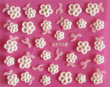 Load image into Gallery viewer, Lovely 3D flower design Water Transfer Nails Art Sticker decals girl women manicure tools Nail Wraps Decals