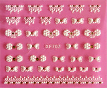 Load image into Gallery viewer, Lovely 3D flower design Water Transfer Nails Art Sticker decals girl women manicure tools Nail Wraps Decals