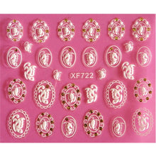 Load image into Gallery viewer, Lovely 3D flower design Water Transfer Nails Art Sticker decals girl women manicure tools Nail Wraps Decals