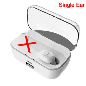 H&A New Bluetooth Earphone 8D Stereo Wireless Earbuds Mini Wireless Earphone Headset with 3500mAh Power Bank Earphone Headphone