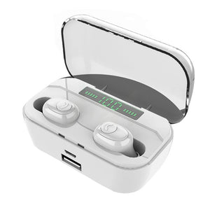 H&A New Bluetooth Earphone 8D Stereo Wireless Earbuds Mini Wireless Earphone Headset with 3500mAh Power Bank Earphone Headphone