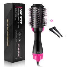 Load image into Gallery viewer, Professional One Step Hair Dryer brush volumizer 2 in 1 straightener and curler Hot Air Curling iron Rotating Rollers Comb