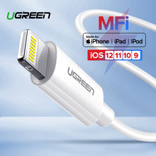 Load image into Gallery viewer, Ugreen MFi USB Cable for iPhone X Xs Max XR 2.4A Fast Charging USB Charger Data Cable for iPhone Cable 8 7 6Plus USB Charge Cord