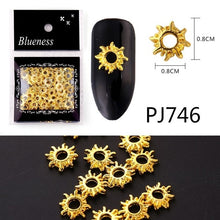 Load image into Gallery viewer, 20/100Pcs Metal Gold stick Gold Silver Copper Bee Wing Studs For Nails Design Charms Manicure 3D Nail Art Decorations