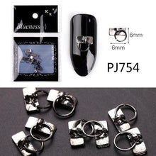 Load image into Gallery viewer, 20/100Pcs Metal Gold stick Gold Silver Copper Bee Wing Studs For Nails Design Charms Manicure 3D Nail Art Decorations