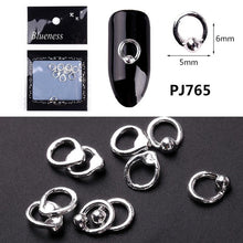 Load image into Gallery viewer, 20/100Pcs Metal Gold stick Gold Silver Copper Bee Wing Studs For Nails Design Charms Manicure 3D Nail Art Decorations