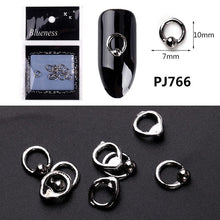 Load image into Gallery viewer, 20/100Pcs Metal Gold stick Gold Silver Copper Bee Wing Studs For Nails Design Charms Manicure 3D Nail Art Decorations