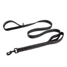 Load image into Gallery viewer, Reflective Dog Leashes Double Handles Leash for Dog with Reflective Stripes No Pull Durable Safety Pet Ropes for Larbrador