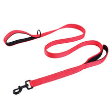 Load image into Gallery viewer, Reflective Dog Leashes Double Handles Leash for Dog with Reflective Stripes No Pull Durable Safety Pet Ropes for Larbrador