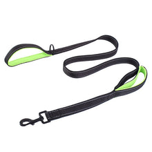 Load image into Gallery viewer, Reflective Dog Leashes Double Handles Leash for Dog with Reflective Stripes No Pull Durable Safety Pet Ropes for Larbrador
