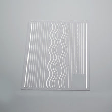 Load image into Gallery viewer, Stripes Wave Line 3D Nail Art Sticker Metal Wave Strips For Nails Stickers Adhesive Stickers for Nails Design ZJT3016