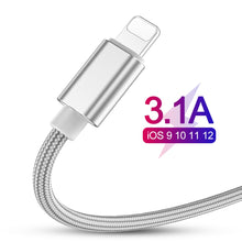 Load image into Gallery viewer, 3.1A Fast Charging USB Cable For iPhone XS Max XR X 8 7 6 6S 5 5S iPad Cord Mobile Phone Cable Fast Data Charging cable