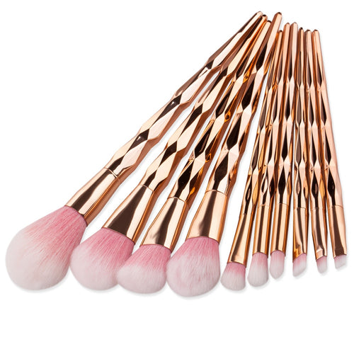 1pcs Diamond Shape Rainbow Handle Makeup Brushes Set Foundation Powder Blush Eye Shadow Lip Brushes Face Beauty Makeup Tools Kit