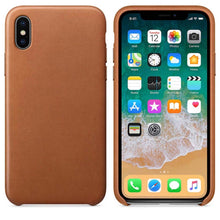Load image into Gallery viewer, 1:1 Official LOGO Original Real Leather Case for iphone 7 8 plus X XS XR XS MAX Genuine Leather Cover With Retail package