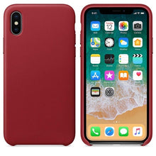 Load image into Gallery viewer, 1:1 Official LOGO Original Real Leather Case for iphone 7 8 plus X XS XR XS MAX Genuine Leather Cover With Retail package