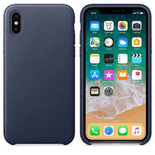 Load image into Gallery viewer, 1:1 Official LOGO Original Real Leather Case for iphone 7 8 plus X XS XR XS MAX Genuine Leather Cover With Retail package