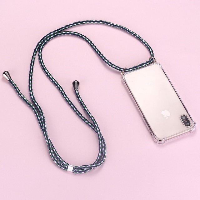 Strap Cord Chain Phone Simple Necklace Lanyard Mobile Phone Case for Carry Cover  Case to Hang For iPhone XS Max XR X 7Plus