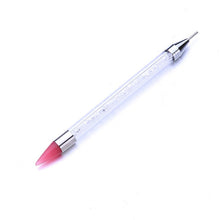 Load image into Gallery viewer, New Dual End Silicone Nail Art Dotting Pen Rhinestone Pencil Crystal Decorations Tip Pick Design Manicure Tool 2 Way Without Wax