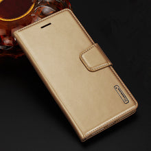 Load image into Gallery viewer, Hanman for iPhone XS Max XR X 6S 7 8 Plus 5S Book Style Retro Sheepskin Leather Wallet Back Cover Case + Stand Holder Card Slot