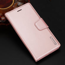 Load image into Gallery viewer, Hanman for iPhone XS Max XR X 6S 7 8 Plus 5S Book Style Retro Sheepskin Leather Wallet Back Cover Case + Stand Holder Card Slot