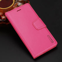 Load image into Gallery viewer, Hanman for iPhone XS Max XR X 6S 7 8 Plus 5S Book Style Retro Sheepskin Leather Wallet Back Cover Case + Stand Holder Card Slot