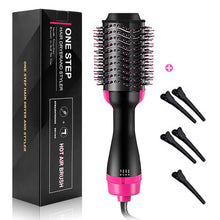 Load image into Gallery viewer, Professional One Step Hair Dryer brush volumizer 2 in 1 straightener and curler Hot Air Curling iron Rotating Rollers Comb