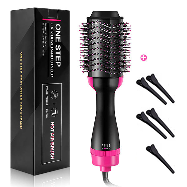 Professional One Step Hair Dryer brush volumizer 2 in 1 straightener and curler Hot Air Curling iron Rotating Rollers Comb