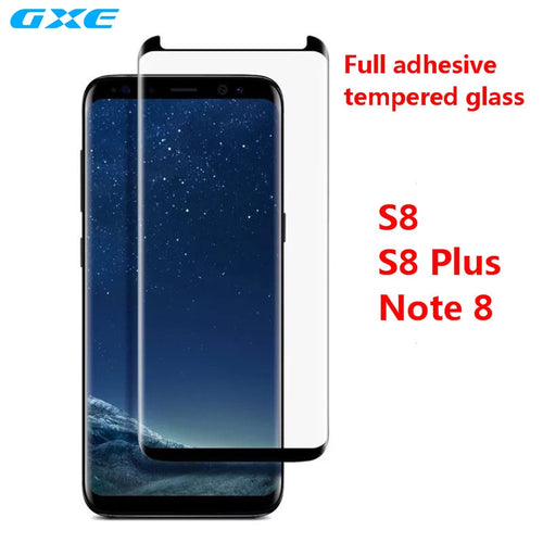 GXE Case Friendly Full Glue Tempered Glass For Samsung Galaxy Note 8 S8+ S8 Plus 3D Curved Full Adhesive Screen Protector Film