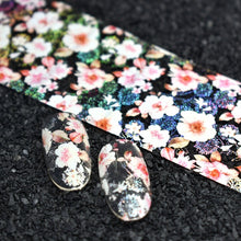 Load image into Gallery viewer, More Than 250 Design Beautiful Designed Nail Art Product Nail Glue transfer Foil Beautiful Flower Purple Orange GL30
